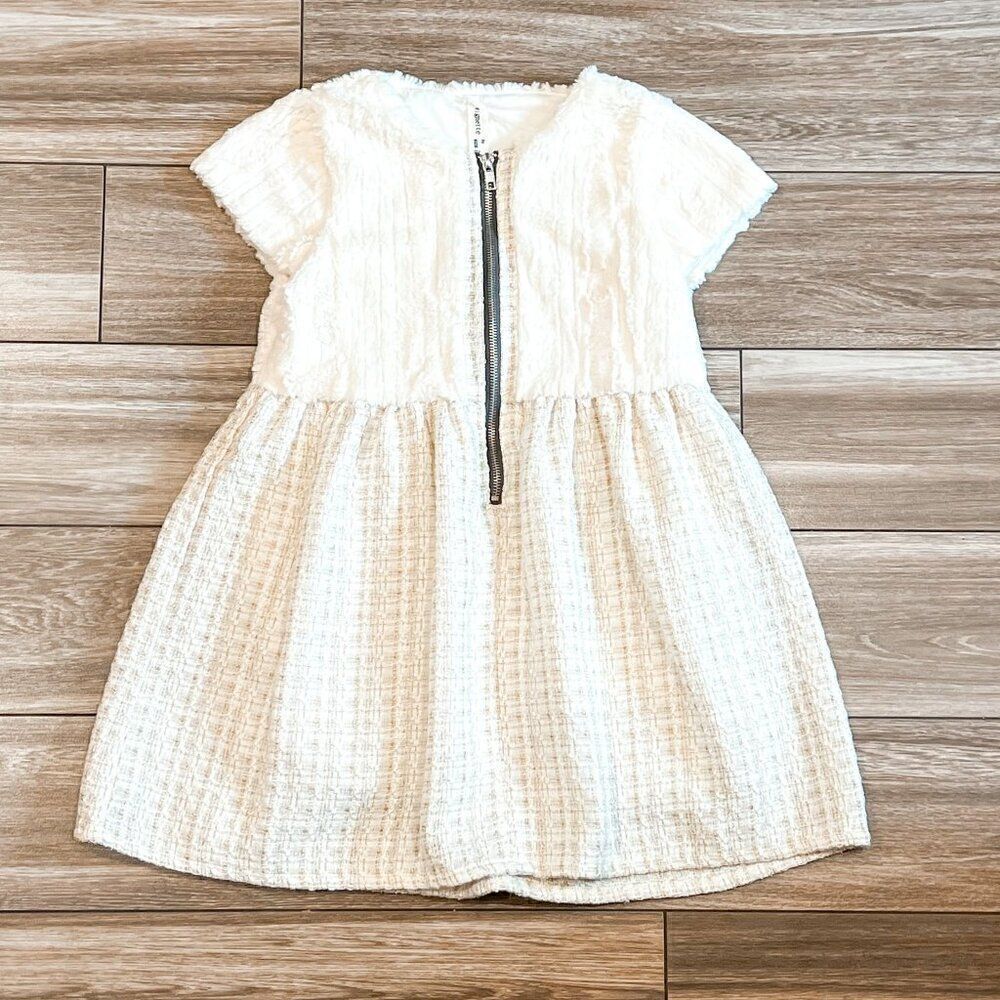 Vignette Girls Faux Fur Zip Winter Dress Size 8Y